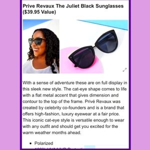 (FREE SHIPPING) ☆New Fabfitfun sun glasses